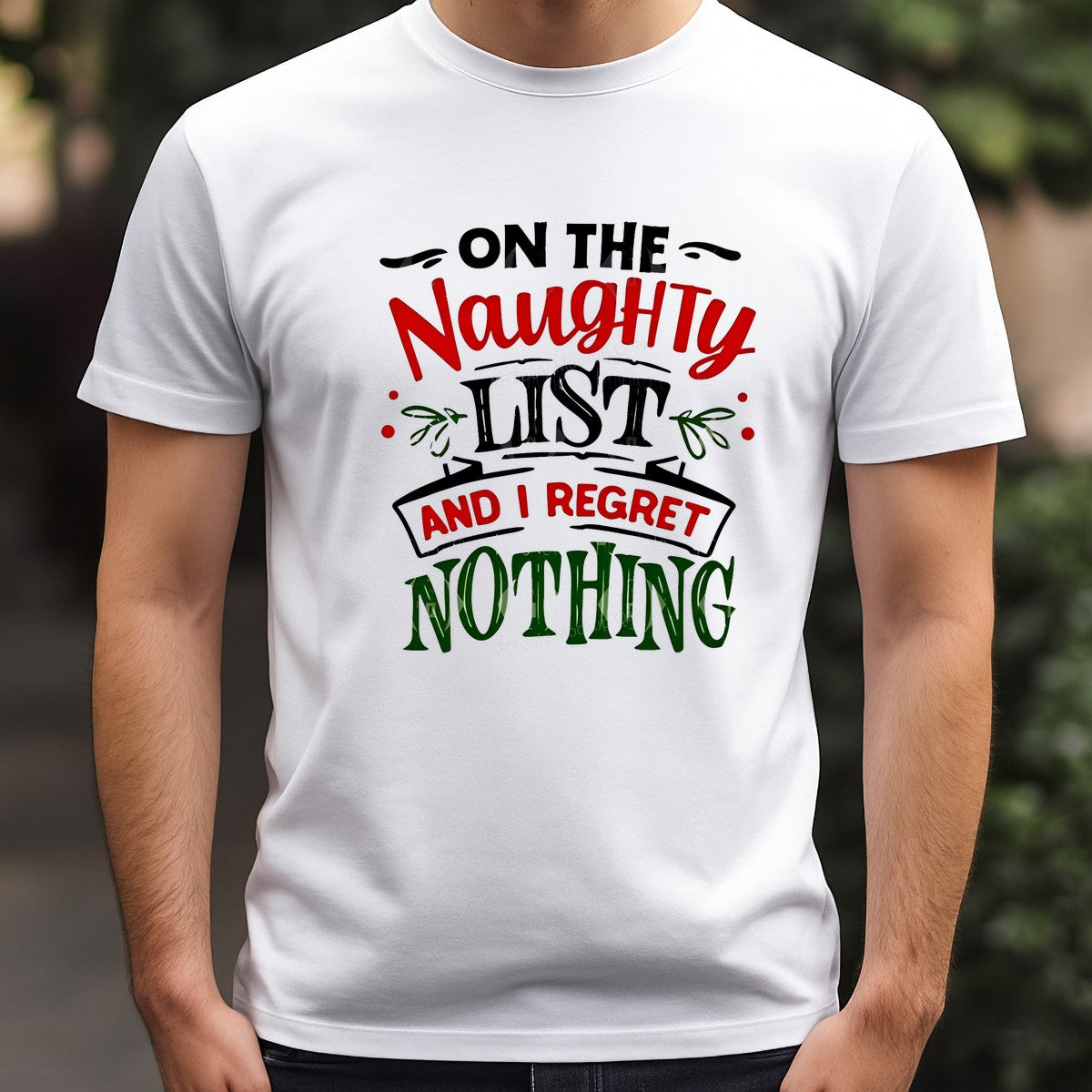 DTF Heat Transfer Iron On Sticker Iron On Heat Transfers Naughty List Christmas Theme Designs for T Shirts Hoodies Local Warehouse - 3