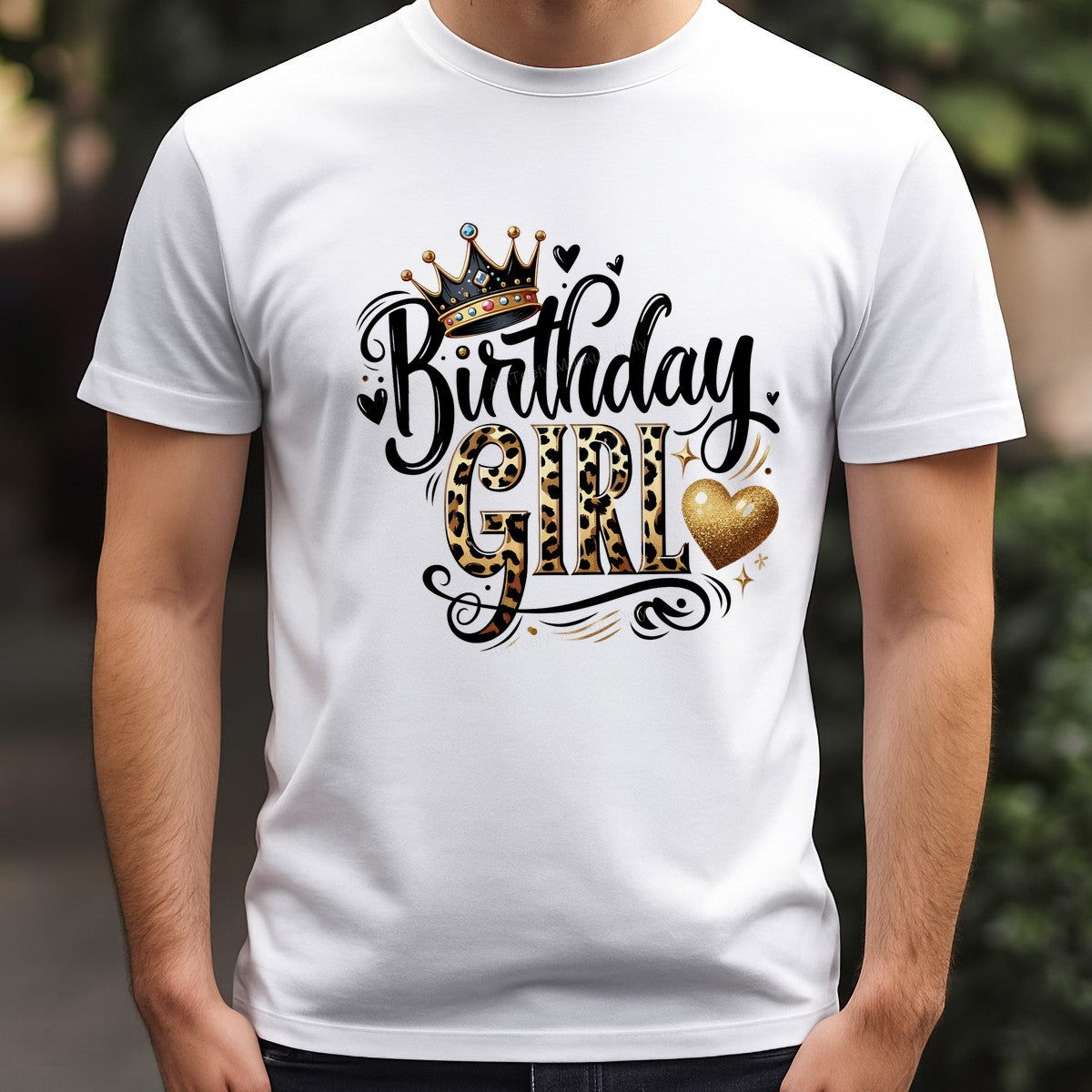 DTF Heat Transfer Iron On Sticker Iron On Heat Transfers Leopard Crown Birthday Design for Party Shirts Local Warehouse - 3