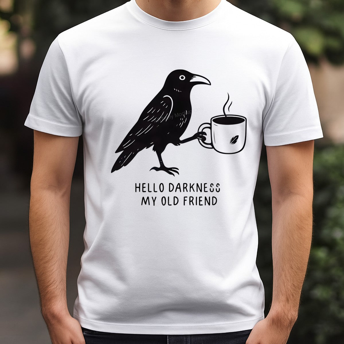 DTF Heat Transfer Iron On Sticker Iron On Heat Transfers Raven Coffee Cup Design Dark Humor Perfect Gift for T Shirts Hoodies Clearance - 3