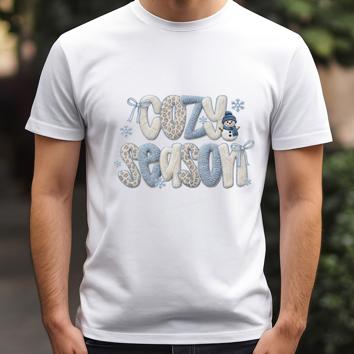 DTF Heat Transfer Iron On Sticker Iron On Heat Transfers Cozy Season Snowman Design for Winter Apparel Christmas Decorations Clearance - 3