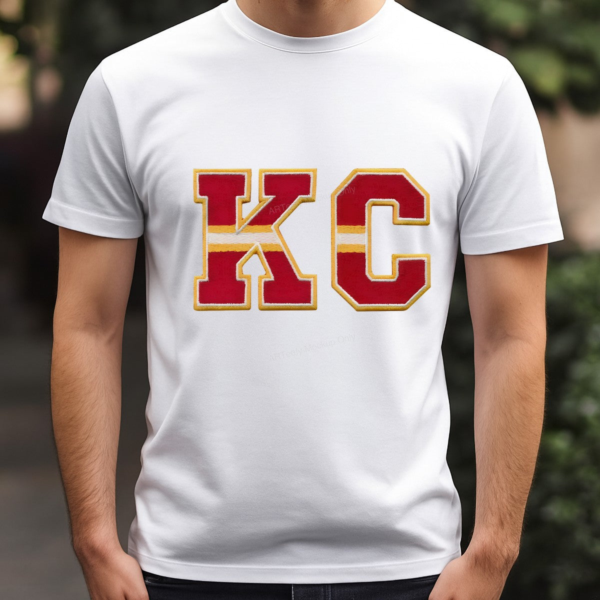 DTF Heat Transfer Iron On Sticker Iron On Heat Transfers KC Football Team Inspired Patch for Apparel Bags Jackets Local Warehouse - 3