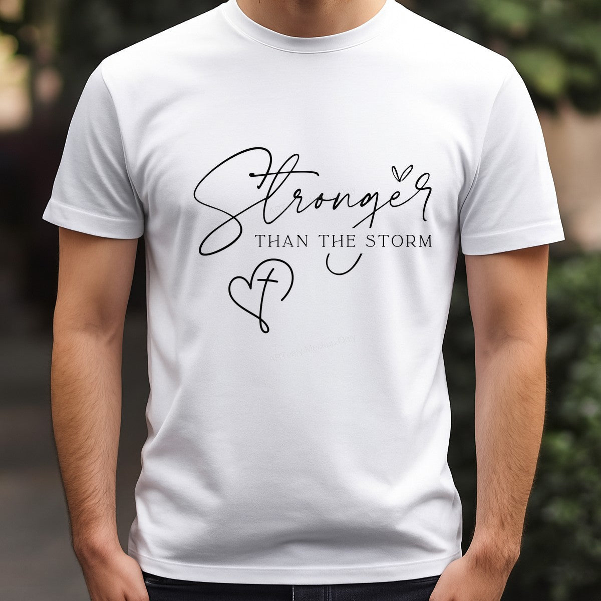 DTF Heat Transfer Iron On Sticker Iron On Heat Transfers Stronger Than The Storm Inspirational Design for Apparel Bags Jackets Clearance - 3