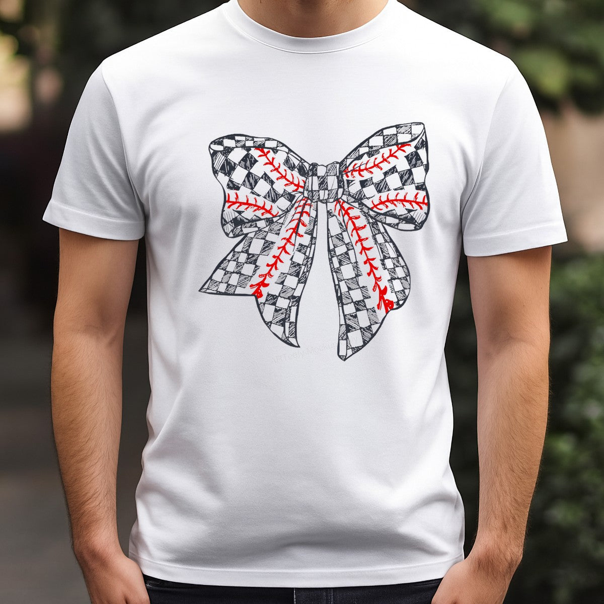 DTF Heat Transfer Iron On Sticker Iron On Heat Transfers Baseball Bow Checkered Style for Apparel Bags Jackets Local Warehouse - 3