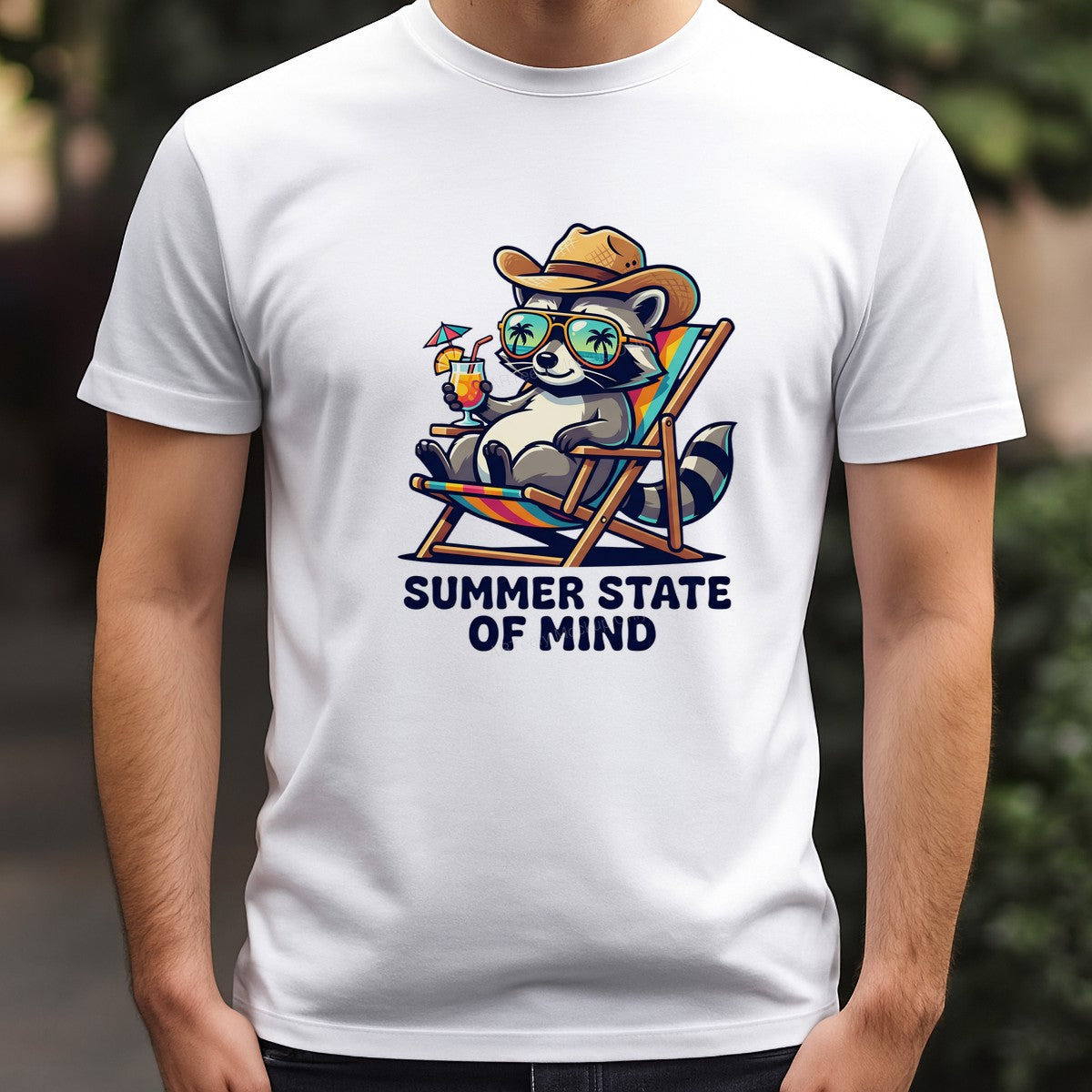 DTF Heat Transfer Iron On Sticker Iron On Heat Transfers Summer Raccoon Beach Vibes for T Shirts Hoodies Clearance - 3