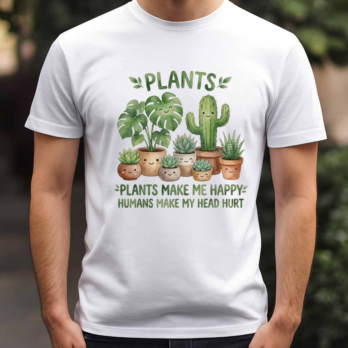 DTF Heat Transfer Iron On Sticker Iron On Heat Transfers Plant Design Cute Happy Succulents for T Shirts Hoodies Local Warehouse - 3