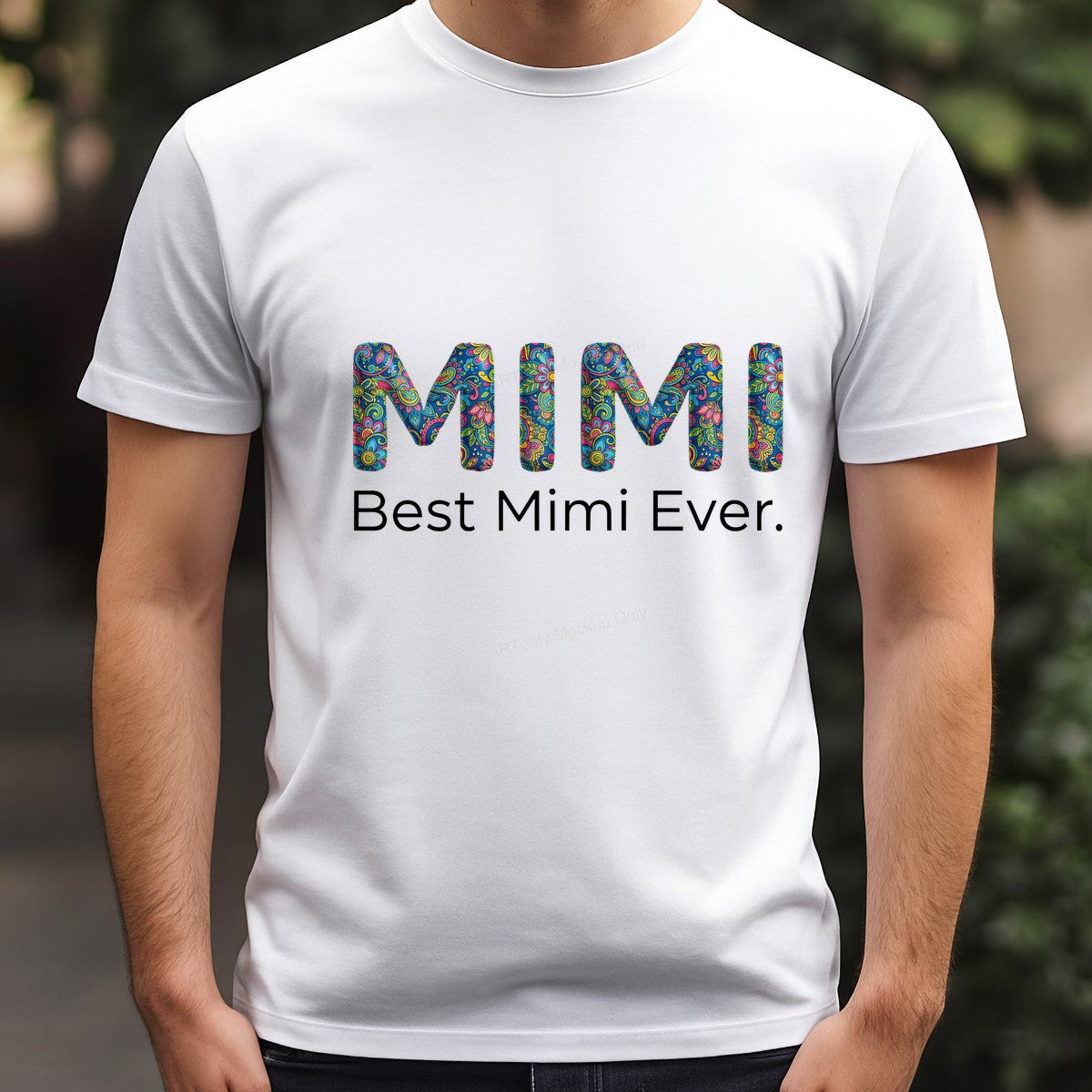DTF Heat Transfer Iron On Sticker Iron On Heat Transfers Colorful Floral Letters Best Mimi Ever for Mother Day Gifts T Shirts Hoodies Clearance - 3