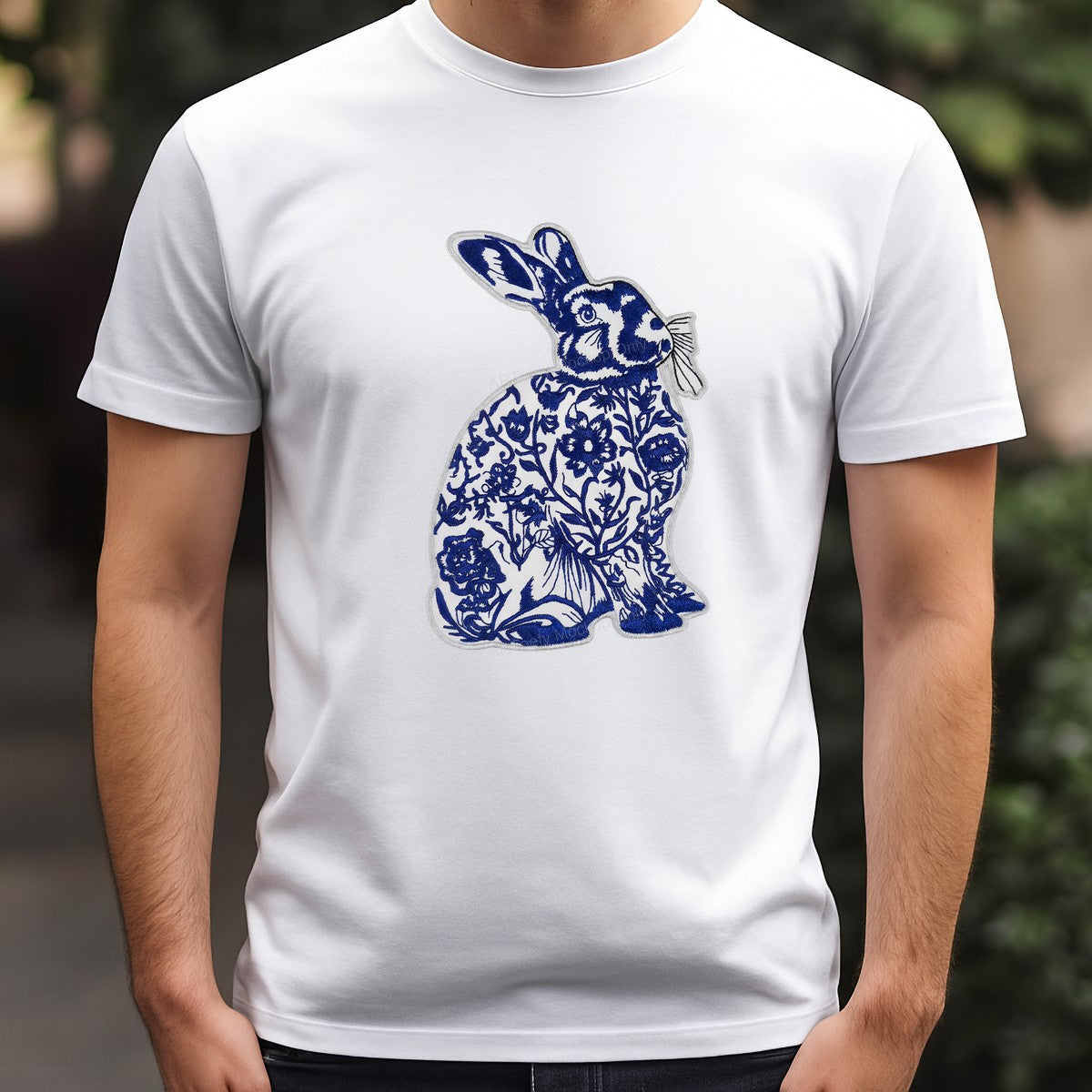 DTF Heat Transfer Iron On Sticker Iron On Heat Transfers Floral Rabbit Design for Home Decor Apparel Easter Crafts Local Warehouse - 3
