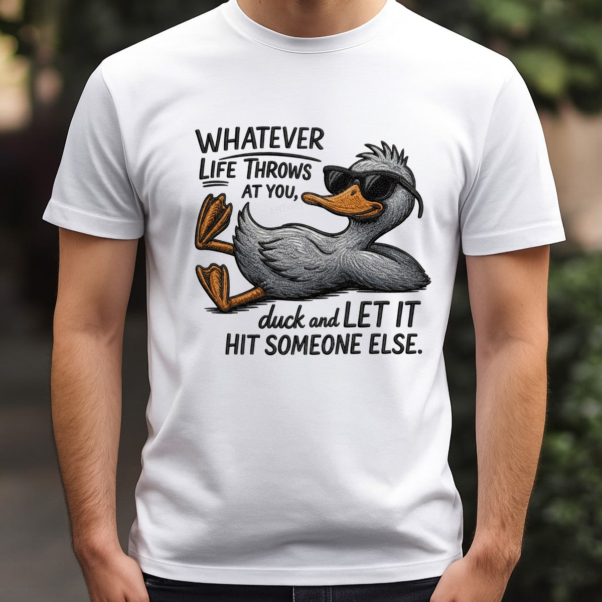 DTF Heat Transfer Iron On Sticker Iron On Heat Transfers Duck with Sunglasses Fun Graphic for T Shirts Casual Wear Clearance - 3