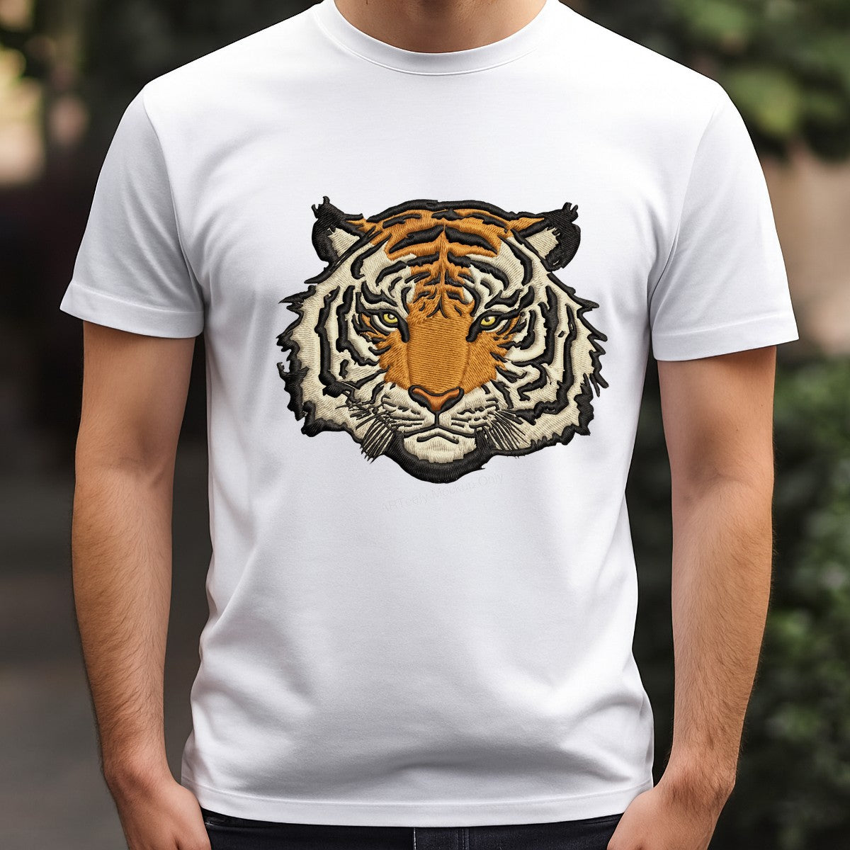 DTF Heat Transfer Iron On Sticker Iron On Heat Transfers Tiger Face Embroidery Style for Apparel Jackets Bags Local Warehouse - 3