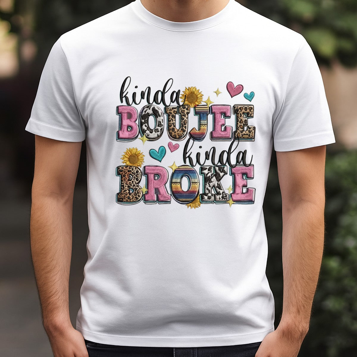 DTF Heat Transfer Iron On Sticker Iron On Heat Transfers Colorful Boujee Style Sunflowers Hearts for Casual Apparel T Shirts Clearance - 3
