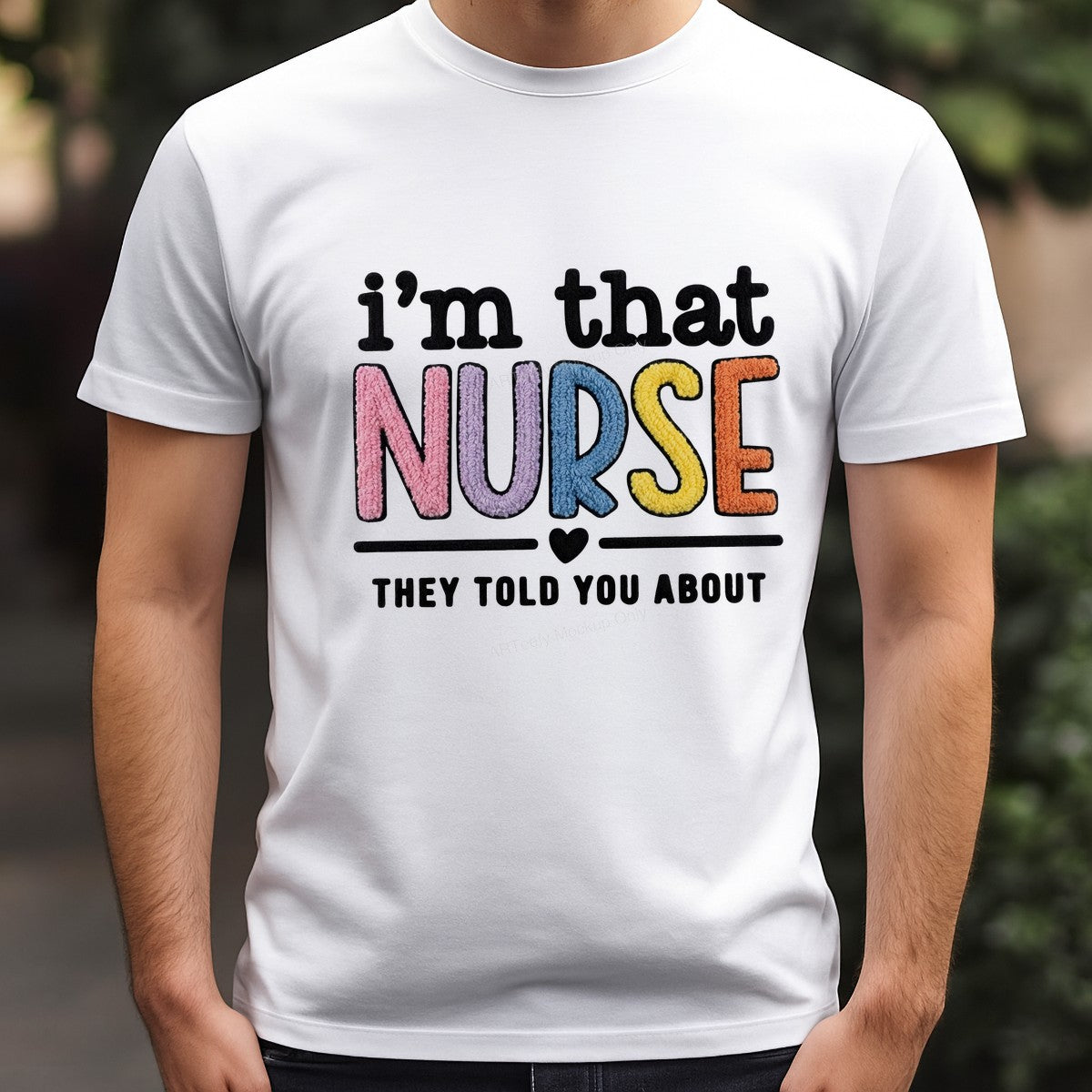 DTF Heat Transfer Iron On Sticker Iron On Heat Transfers Colorful Nurse Lettering for Apparel Bags Jackets Local Warehouse - 3