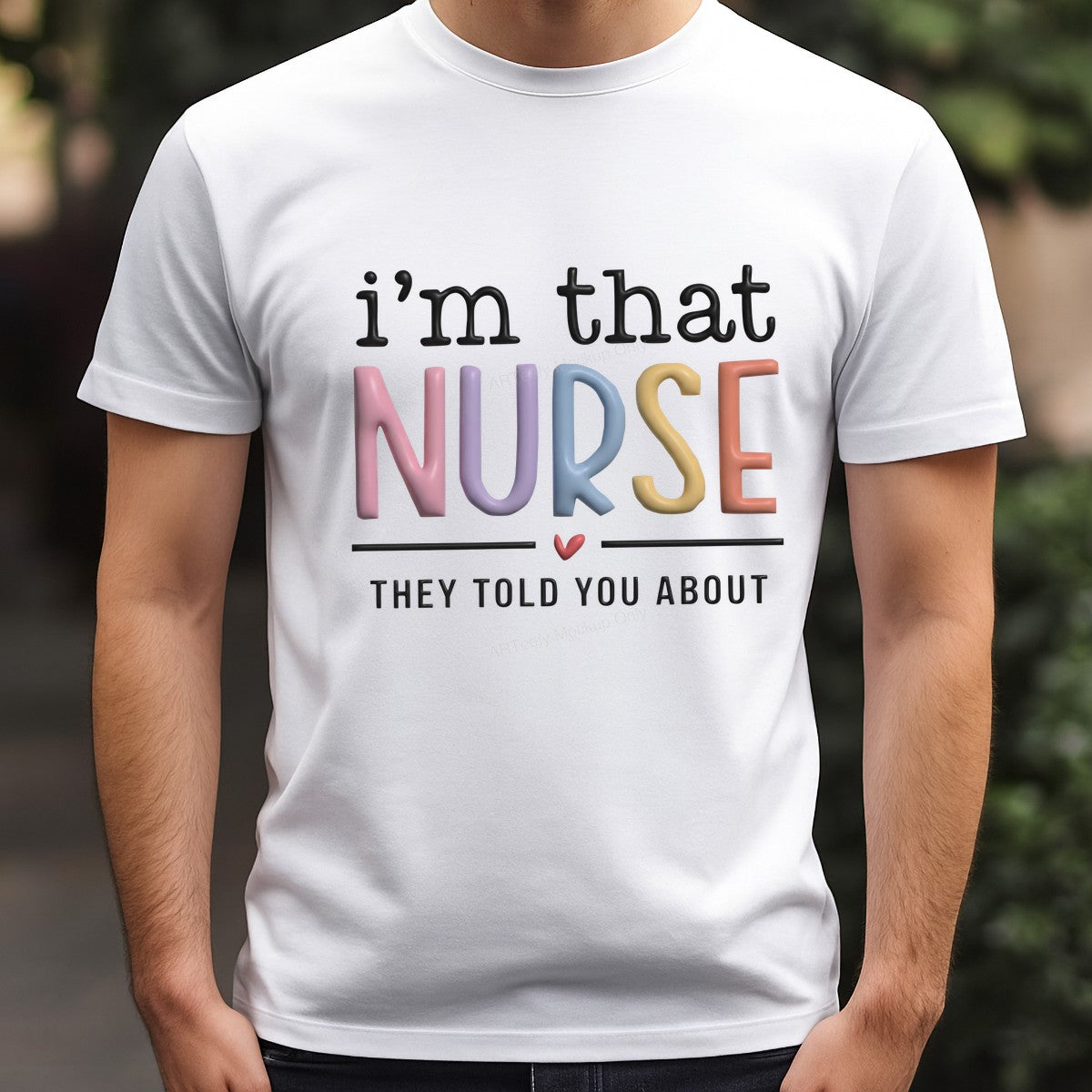 DTF Heat Transfer Iron On Sticker Iron On Heat Transfers Colorful Nurse Lettering for Apparel Medical Professionals Local Warehouse - 3
