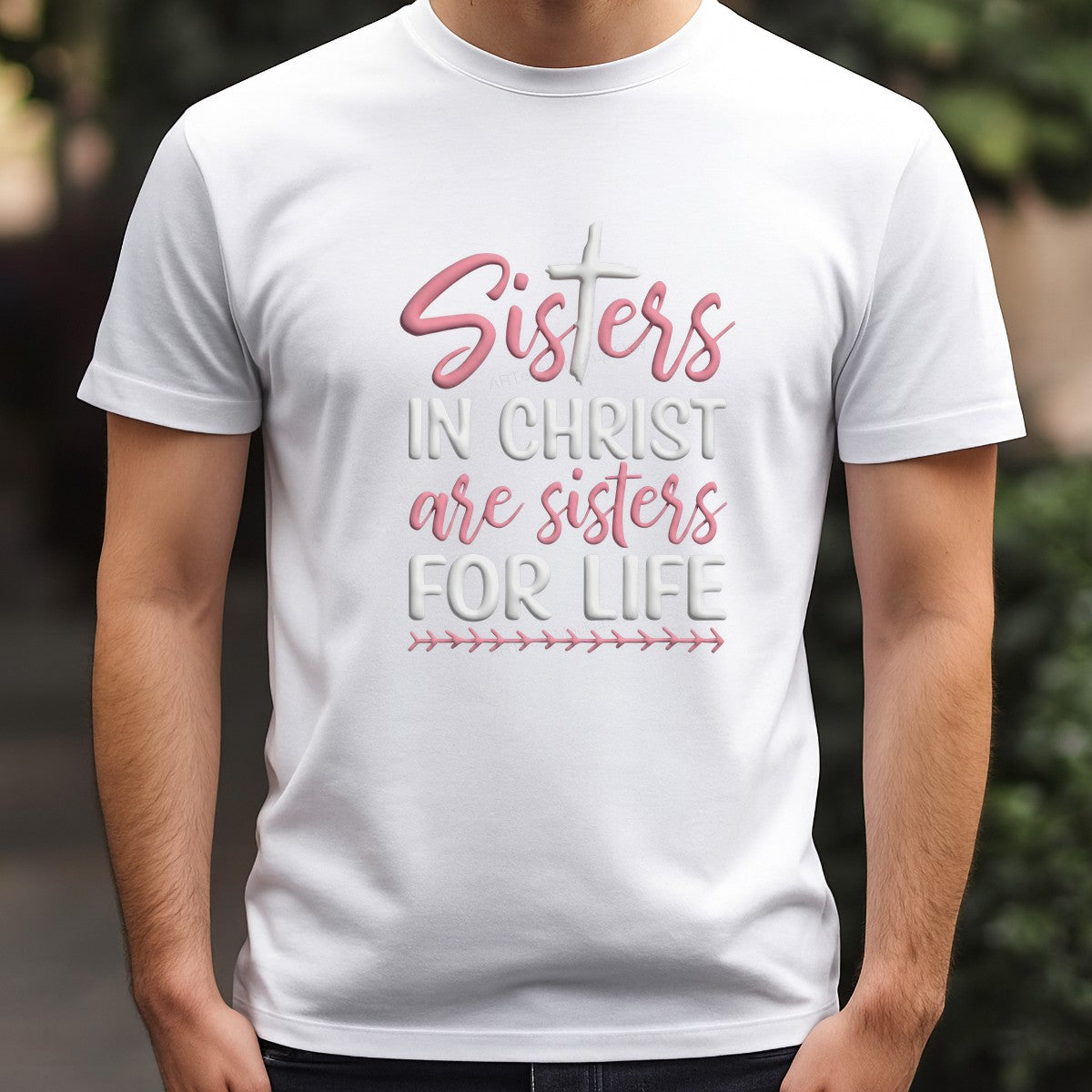 DTF Heat Transfer Iron On Sticker Iron On Heat Transfers Sisters in Christ Design Faithful Apparel for T Shirts Hoodies Clearance - 3