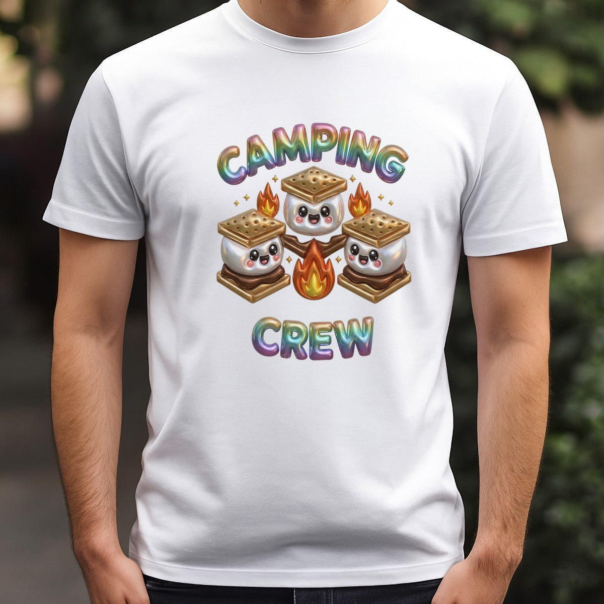 DTF Heat Transfer Iron On Sticker Iron On Transfers for T Shirts Cute Camping Crew Smores Design Heat Press Ready for Outdoor Adventure Apparel Local Warehouse - 3