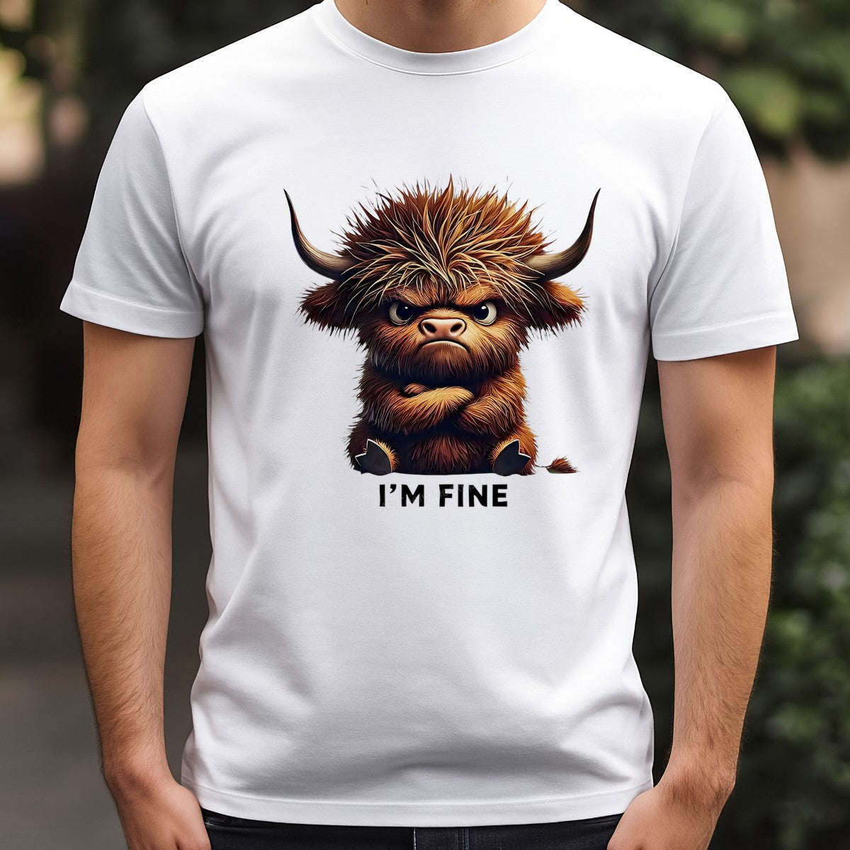 Funny Graphic Transfer Grumpy Highland Cow Quote Design for T Shirts and Hoodies - 3