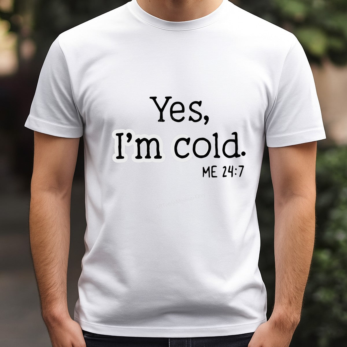 DTF Heat Transfer Iron On Sticker Iron On Heat Transfers Black Lettering Yes I Am Cold Design for Casual Wear T Shirts Hoodies Clearance - 3