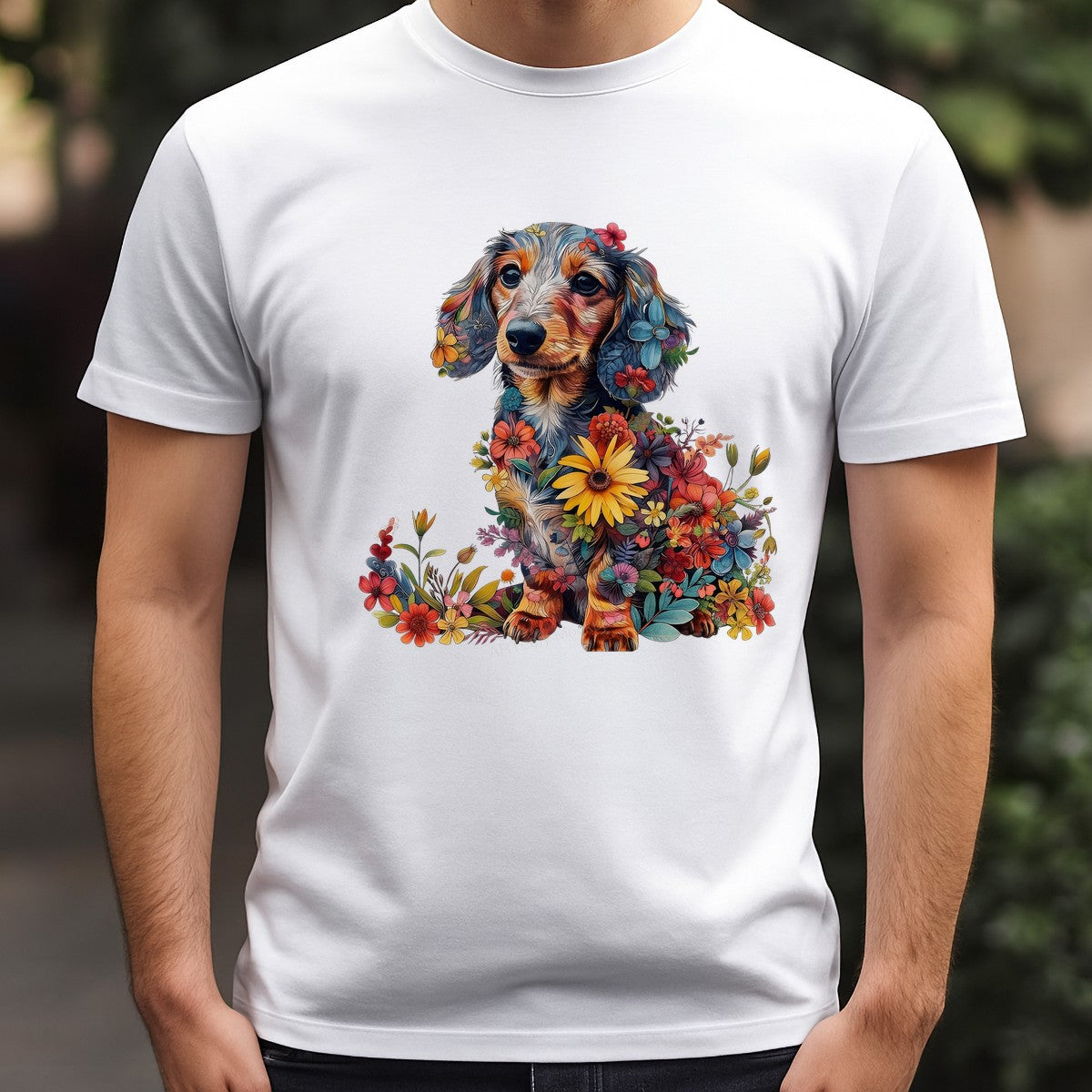 DTF Heat Transfer Iron On Sticker Iron On Heat Transfers Colorful Floral Dog Design for Apparel Bags Jackets Local Warehouse - 3