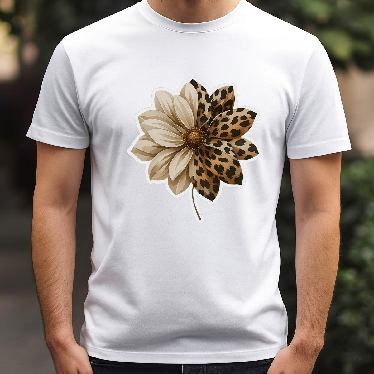 DTF Heat Transfer Iron On Sticker Iron On Heat Transfers Leopard Print Floral Design for T Shirts Apparel Crafts Local Warehouse - 3