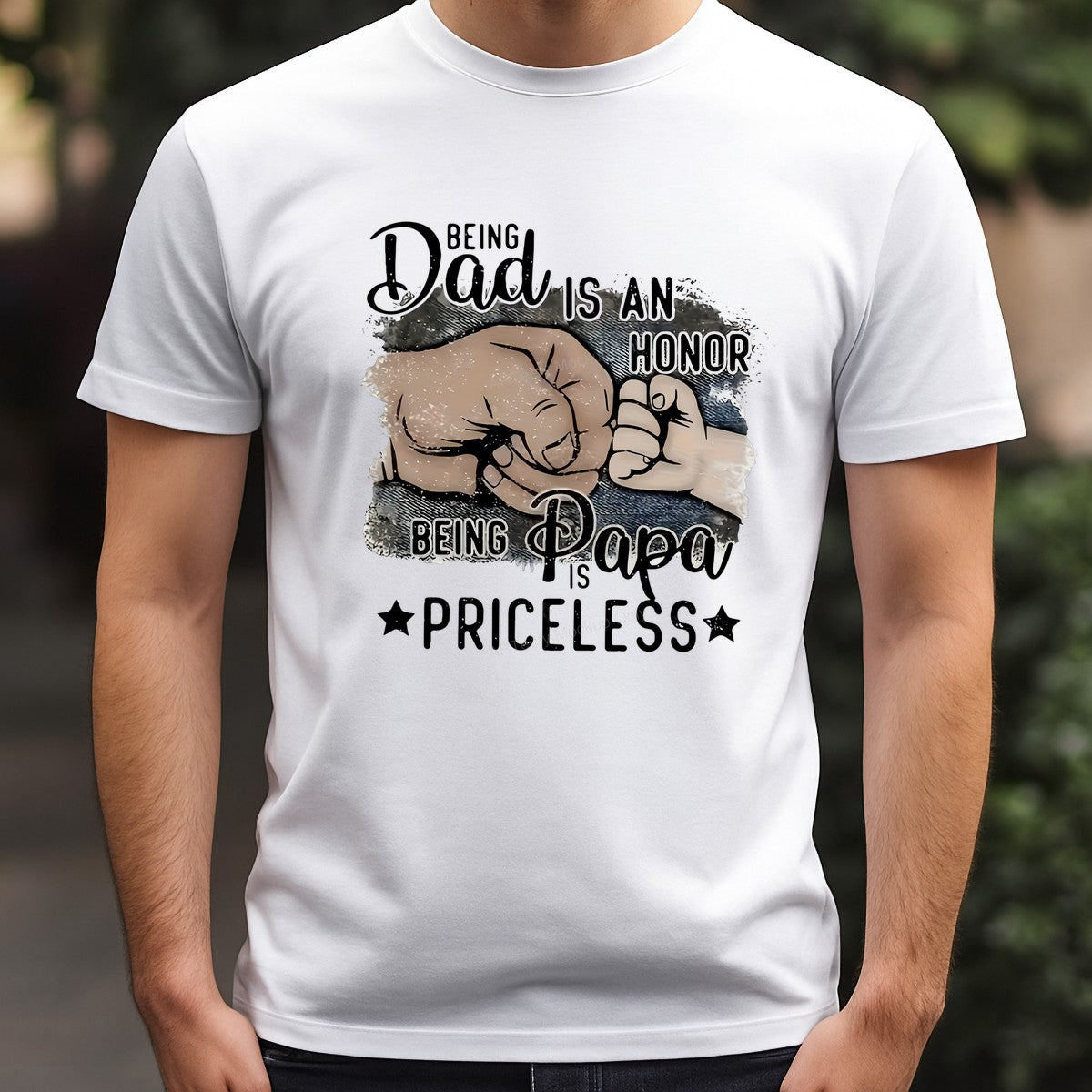 DTF Heat Transfer Iron On Sticker Iron On Heat Transfers Being Dad Is An Honor Graphic for Father Day Gifts T Shirts Clearance - 3