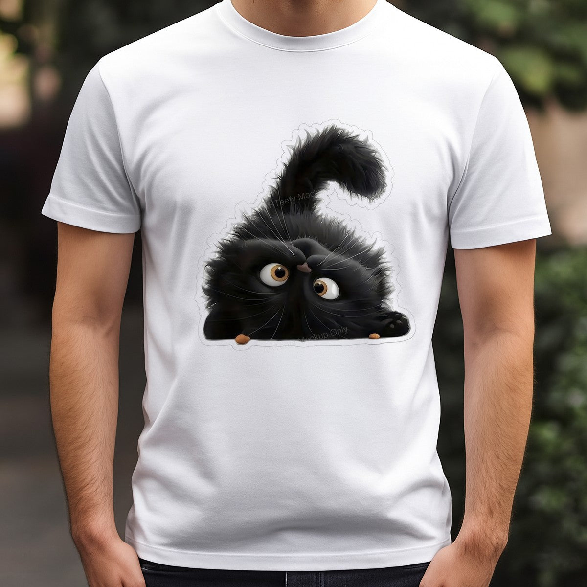DTF Heat Transfer Iron On Sticker Iron On Heat Transfers Black Cat Cartoon Inspired Design for Apparel Halloween Decorations Local Warehouse - 3