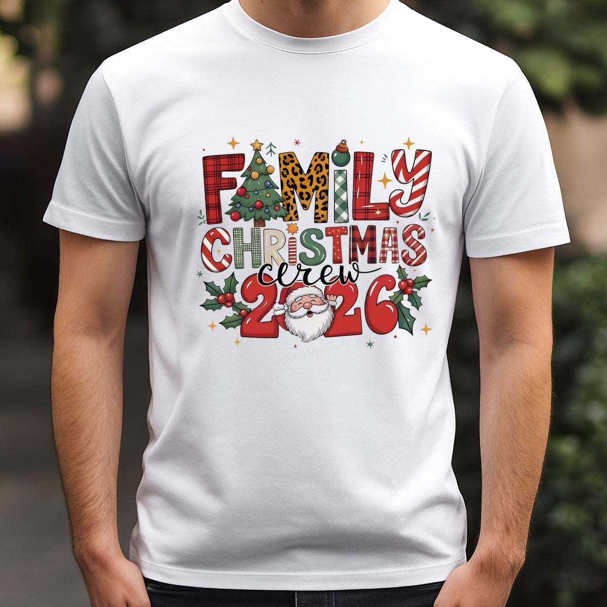 DTF Heat Transfer Iron On Sticker Iron On Heat Transfers Festive Christmas Family Crew Santa Design for Holiday T Shirts Local Warehouse - 3