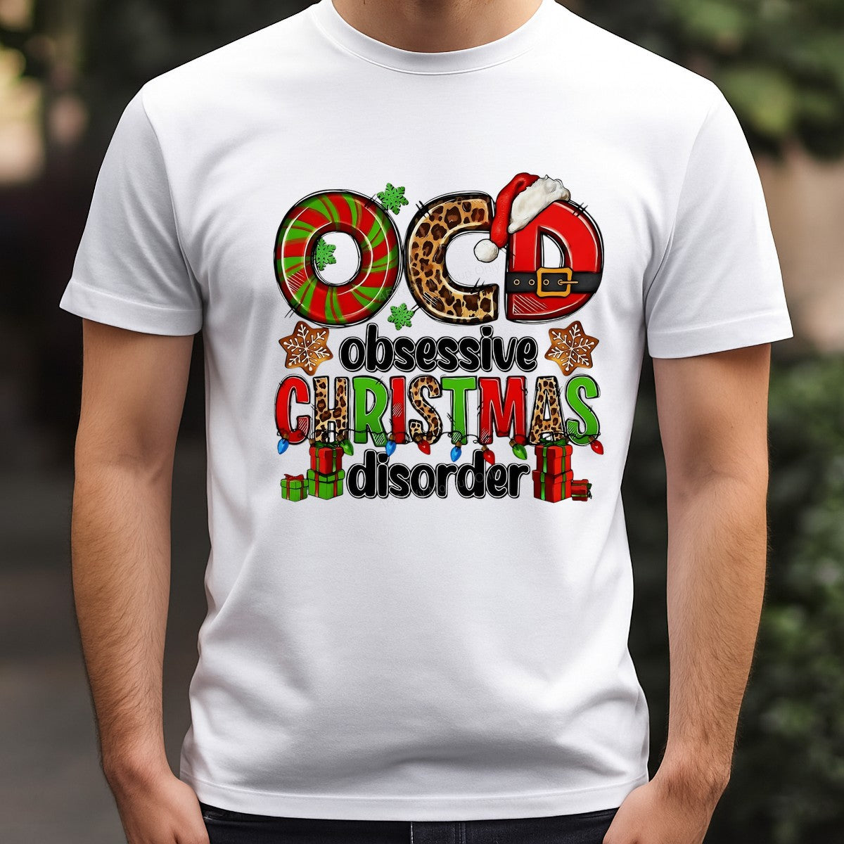 DTF Heat Transfer Iron On Sticker Iron On Heat Transfers Festive Christmas Letters Leopard Snowflakes for Holiday T Shirts Seasonal Clearance - 3