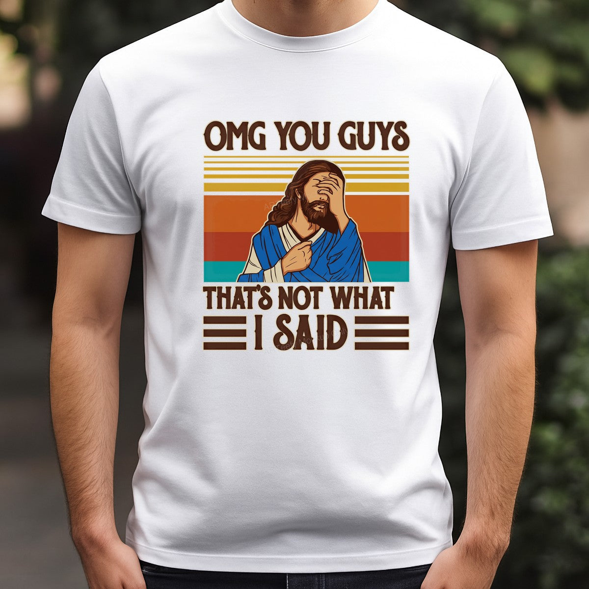 Christian Heat Transfer OMG You Guys That’s Not What I Said Retro Facepalm Graphic for T Shirts Hoodies and Tote Bags - 3