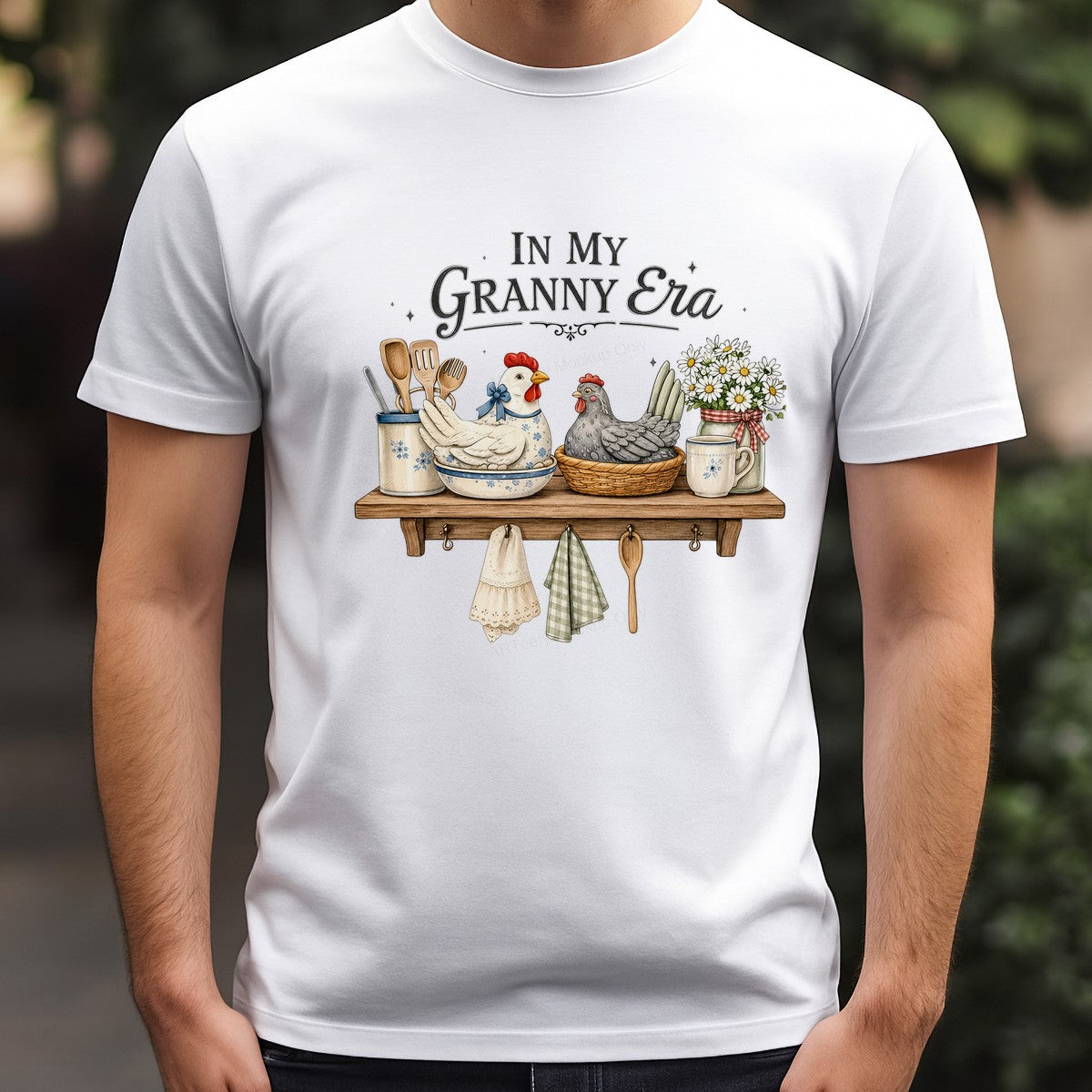 DTF Transfer In My Granny Era Farmhouse Chicken Kitchen Shelf Graphic for T Shirts Hoodies and Tote Bags - 3