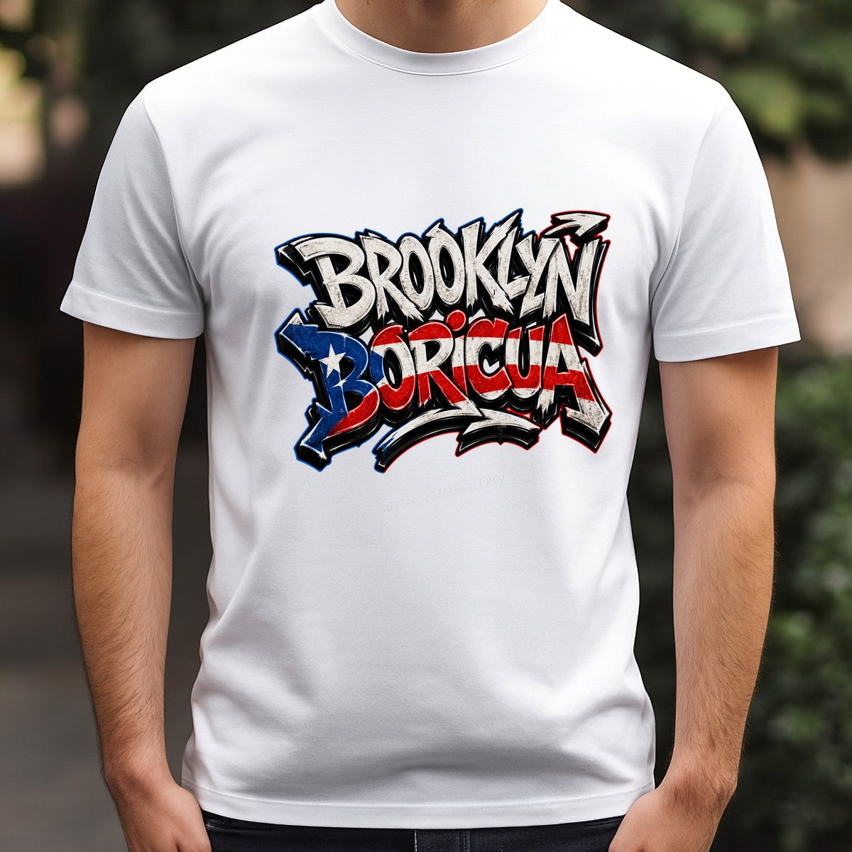 DTF Heat Transfer Brooklyn Boricua Puerto Rican Flag Graffiti Graphic for T Shirts Hoodies and Tote Bags - 3