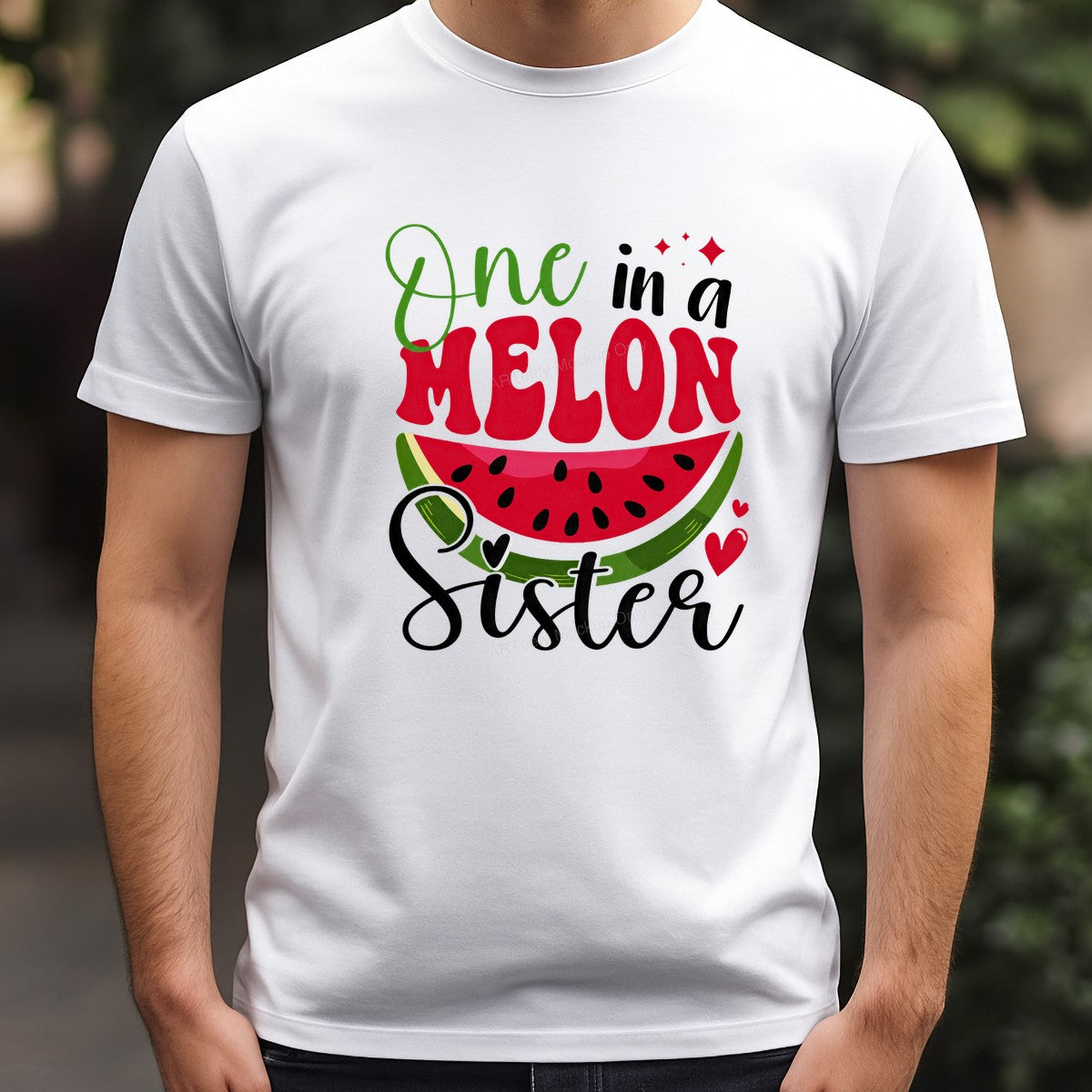 DTF Heat Transfer One in a Melon Sister Watermelon Graphic for T Shirts Hoodies and Gifts - 3