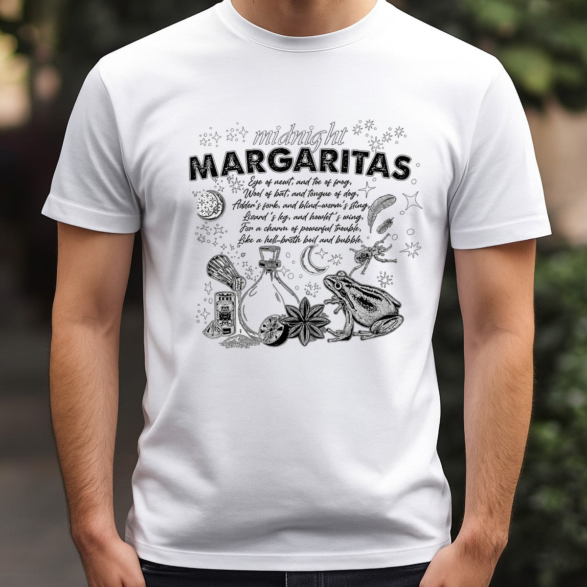 DTF Transfer Midnight Margaritas Witchy Cocktail Spell Graphic for T Shirts Hoodies and Party Apparel - 3
