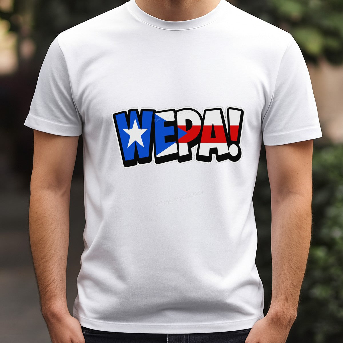 DTF Heat Transfer WEPA Puerto Rican Flag Text Graphic for T Shirts Hoodies and Party Outfits - 3