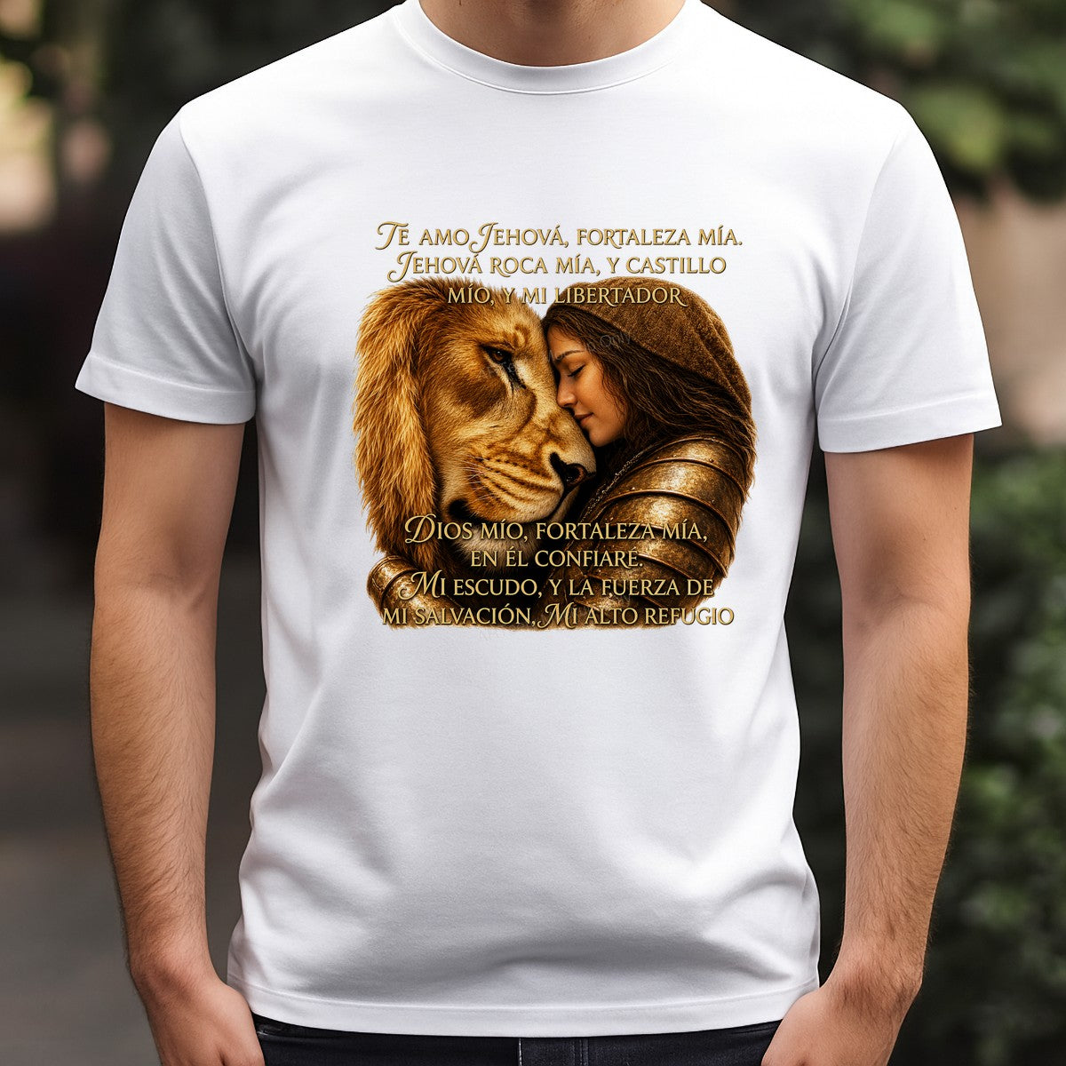 Christian Heat Transfer Spanish Lion of Judah Bible Verse Graphic for T Shirts Hoodies and Christian Apparel - 3