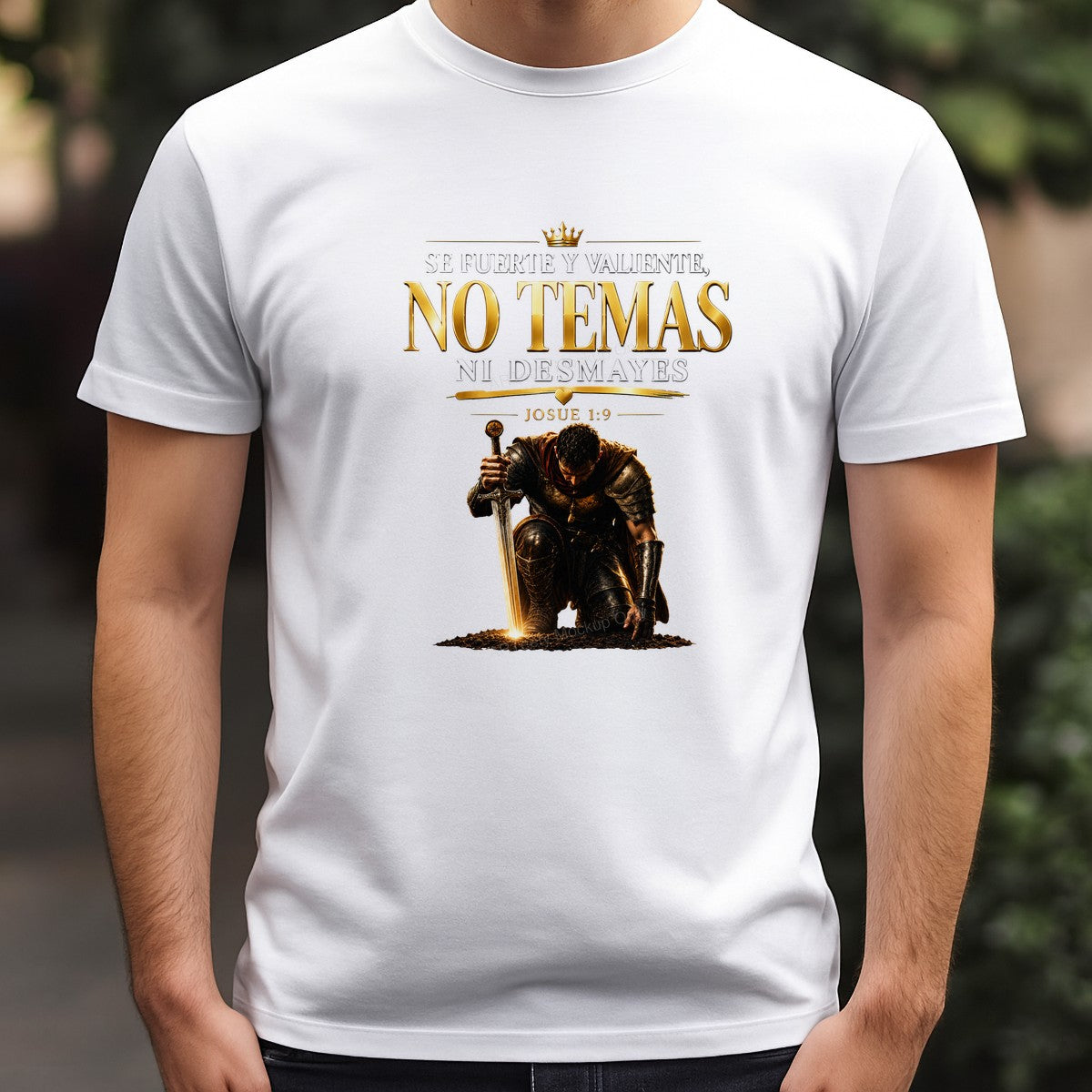 Christian Heat Transfer No Temas Ni Desmayes Spanish Bible Verse Warrior Graphic for T Shirts Hoodies and Christian Apparel - 3