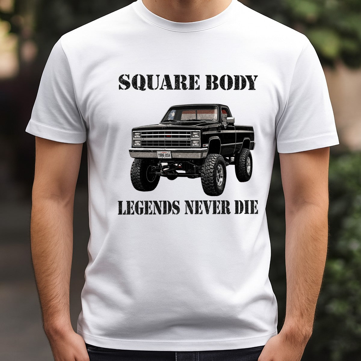 DTF Transfer Square Body Legends Never Die Lifted Truck Graphic for T Shirts Hoodies and Gifts - 3