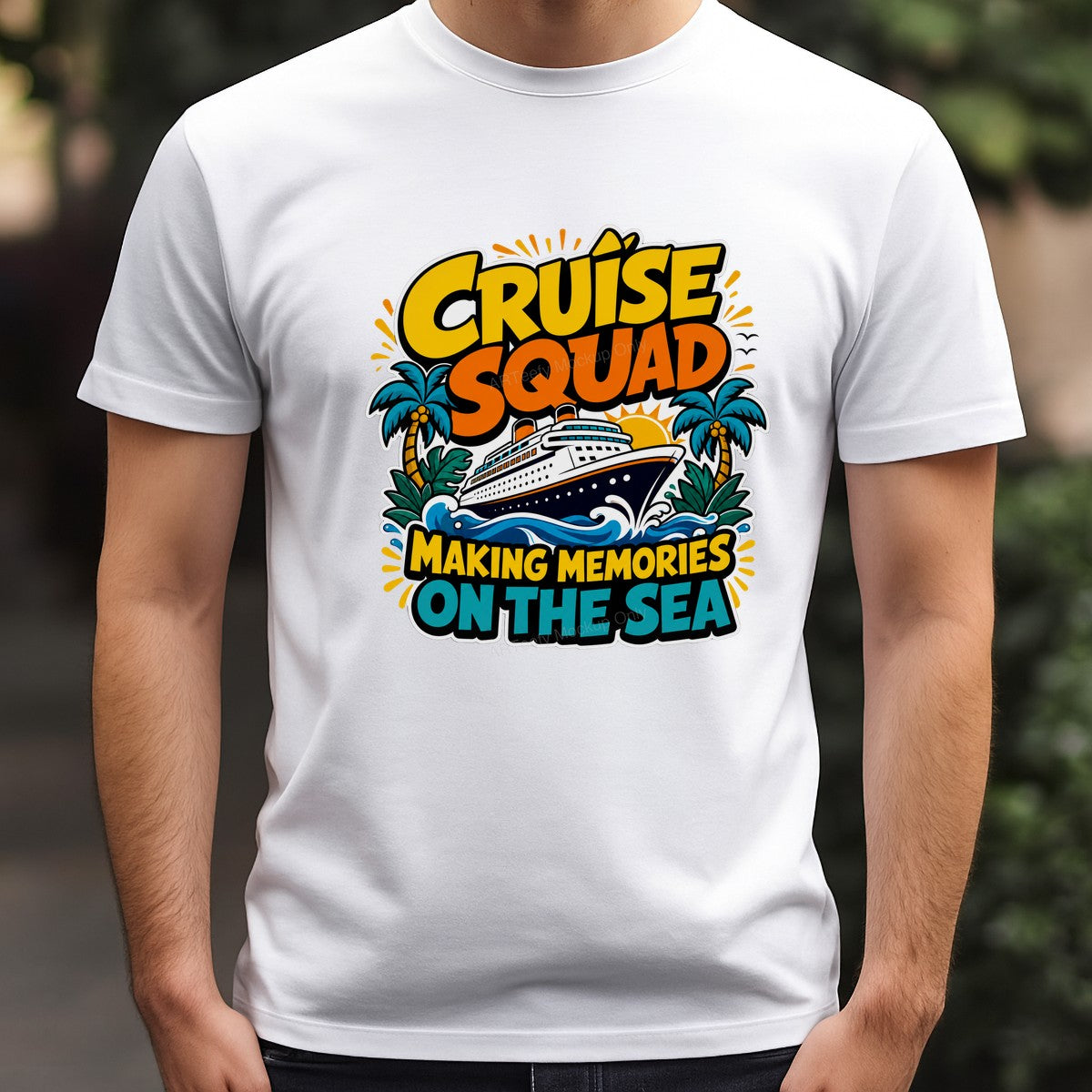 DTF Heat Transfer Cruise Squad Making Memories on the Sea Cruise Ship Graphic for T Shirts Hoodies and Vacation Apparel - 3