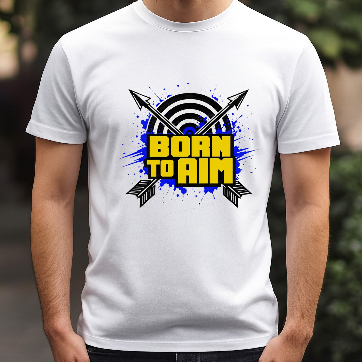 DTF Transfer Born To Aim Archery Target and Arrows Graphic for T Shirts Hoodies and Sports Apparel - 3
