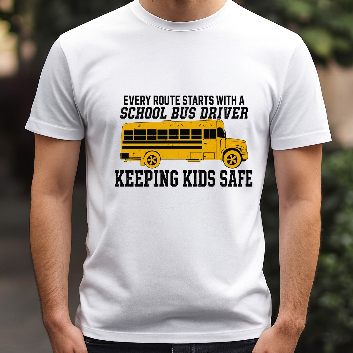DTF Transfer School Bus Driver Keeping s Safe Quote Yellow Bus Graphic for T Shirts Hoodies and Tote Bags - 3
