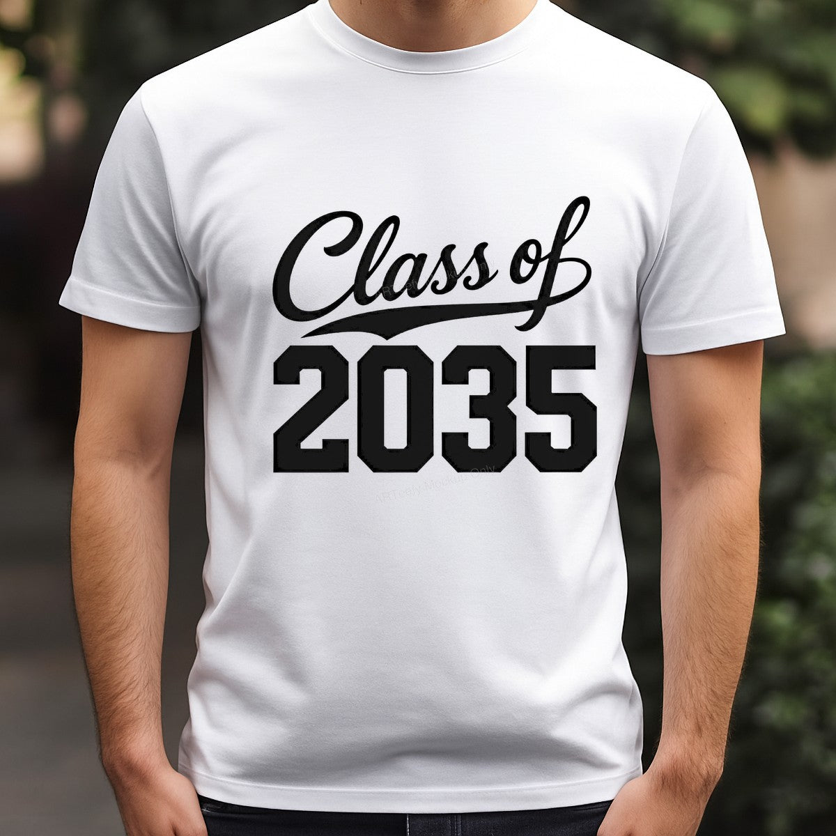 DTF Transfer Class of 2035 Graduation Year Bold Script Graphic for T Shirts Hoodies and Tote Bags - 3