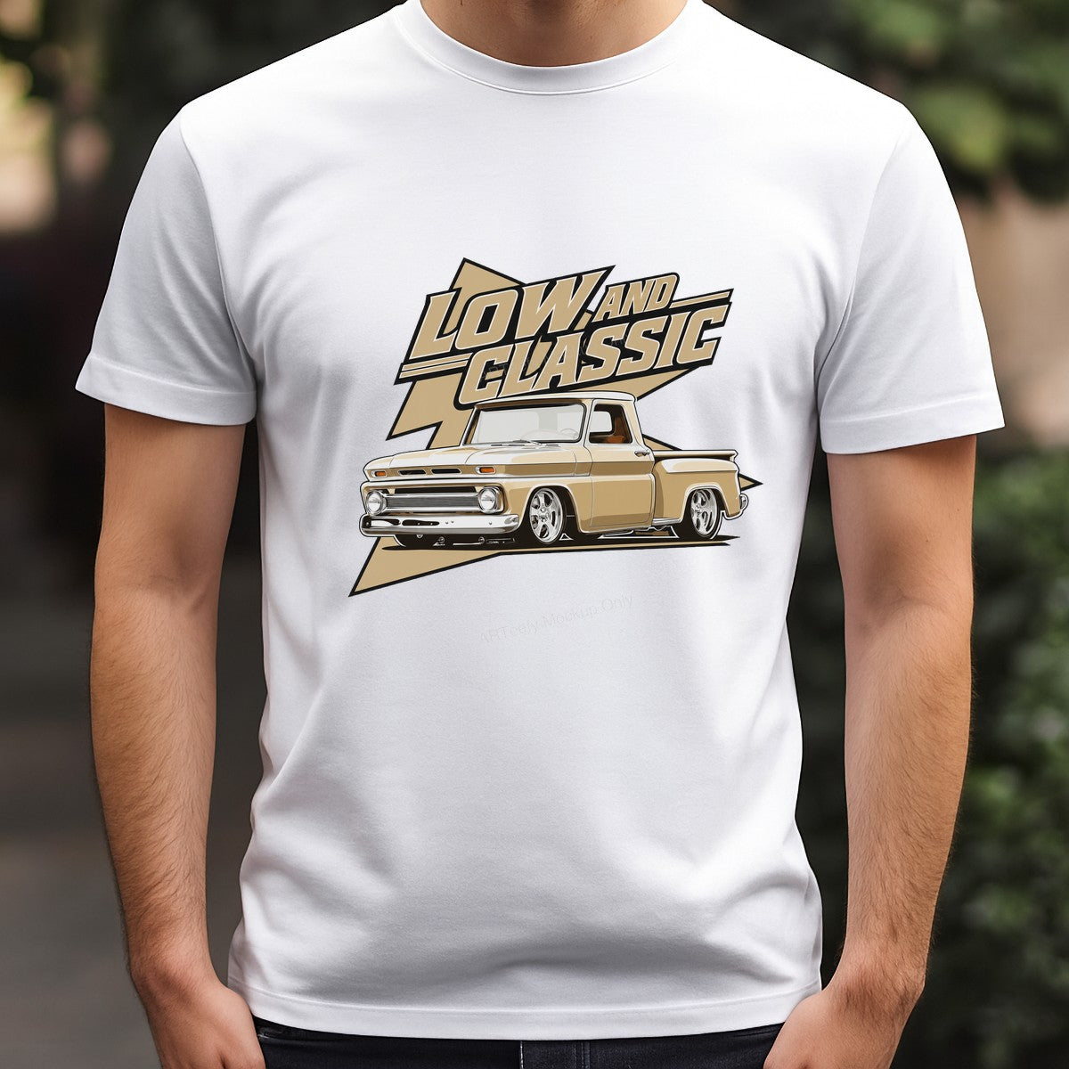 DTF Heat Transfer Low and Classic Retro Pickup Truck Graphic for T Shirts Hoodies and Car Enthusiast Gifts - 3