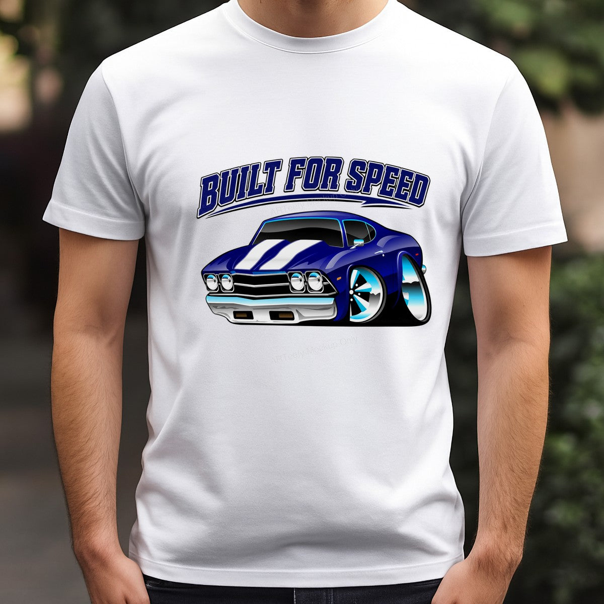 DTF Transfer Built For Speed Muscle Car Graphic Design for T Shirts Hoodies and Racing Fans - 3