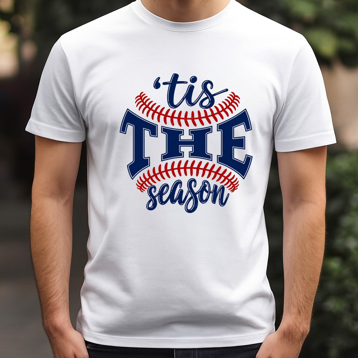DTF Transfer ’Tis The Season Baseball Script Graphic for T Shirts Hoodies and Game Day Apparel - 3