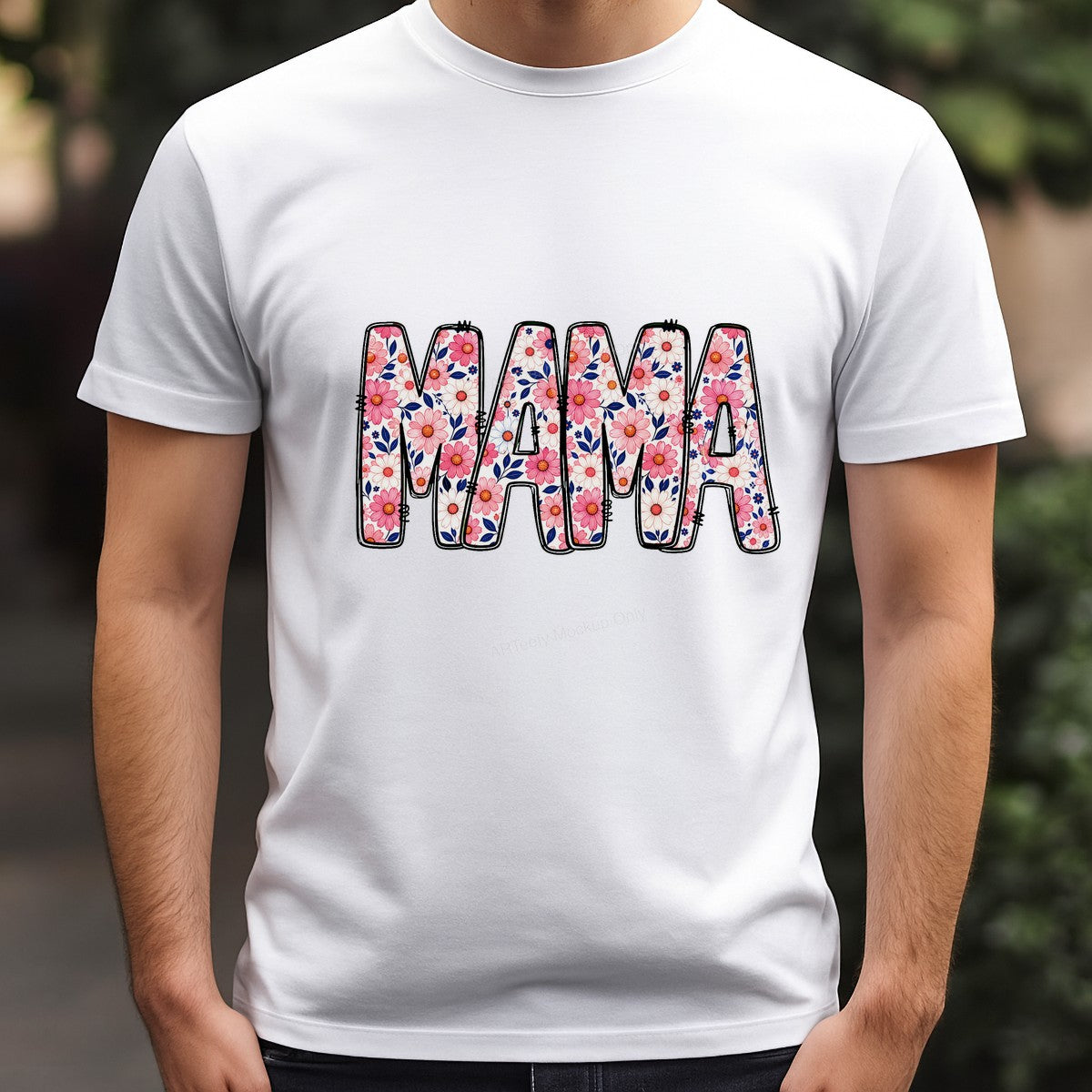 DTF Transfer Floral MAMA Lettering Graphic for T Shirts Hoodies and Mother’s Day Gifts - 3