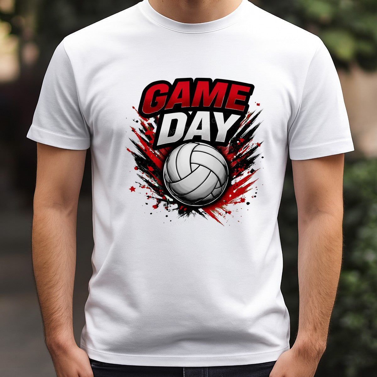 DTF Transfer Game Day Volleyball Ball Splash Graphic for T Shirts Hoodies and Sports Fan Apparel - 3