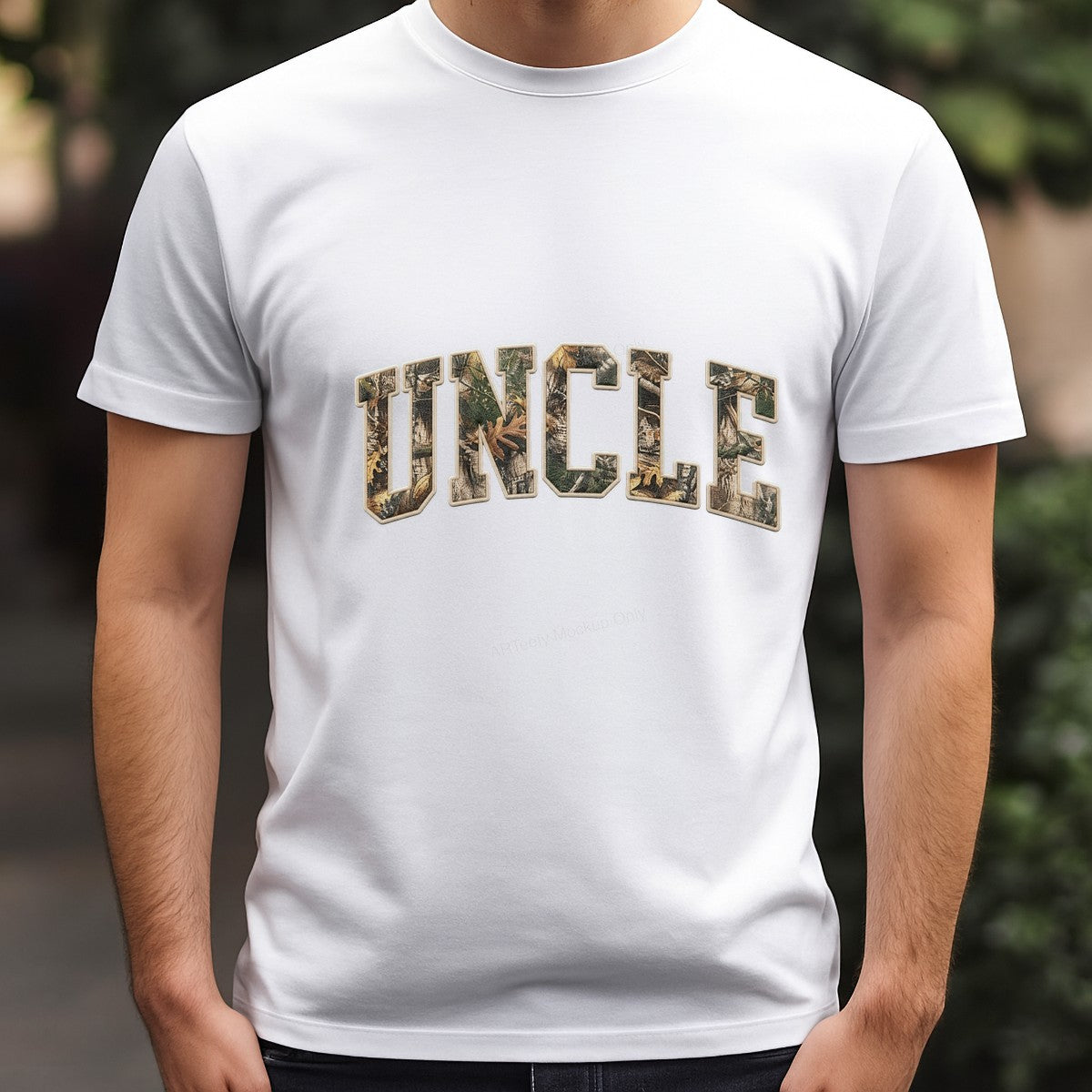 Heat Transfer Patch UNCLE Camouflage Letter Graphic for T Shirts Hoodies and Gifts - 3
