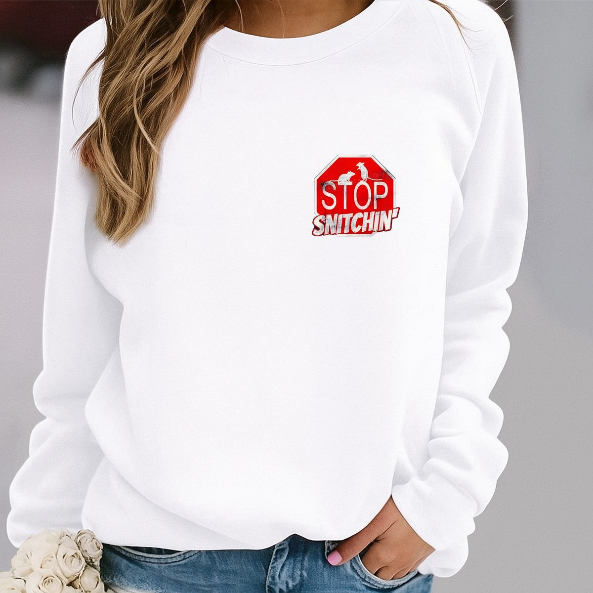 DTF Heat Transfer Iron On Sticker Stop Snitchin Design for T Shirts Hoodies Local Warehouse - 4