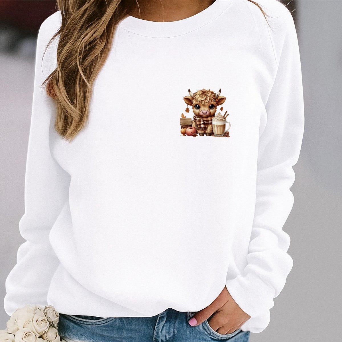 DTF Heat Transfer Iron On Sticker Heat Transfer Designs Ready to Press Cozy Autumn Highland Cow Fall Decor for T Shirts Hoodies Local Warehouse - 4
