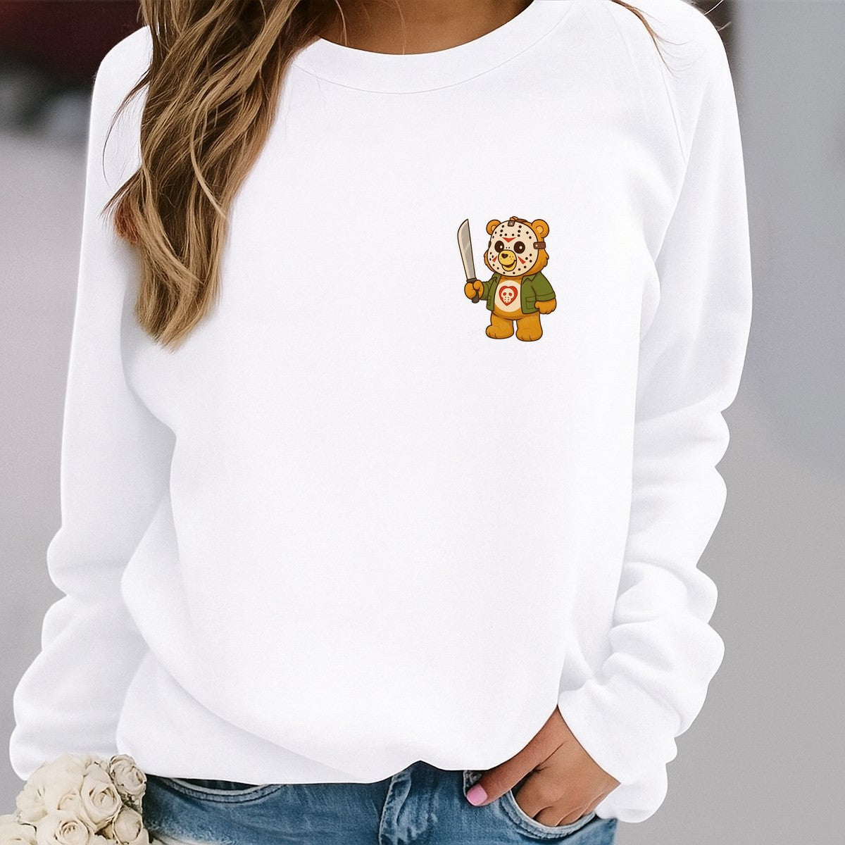 DTF Heat Transfer Iron On Sticker Iron On Heat Transfers Cartoon Bear Mask Design Halloween Party Favors Local Warehouse Clearance - 4