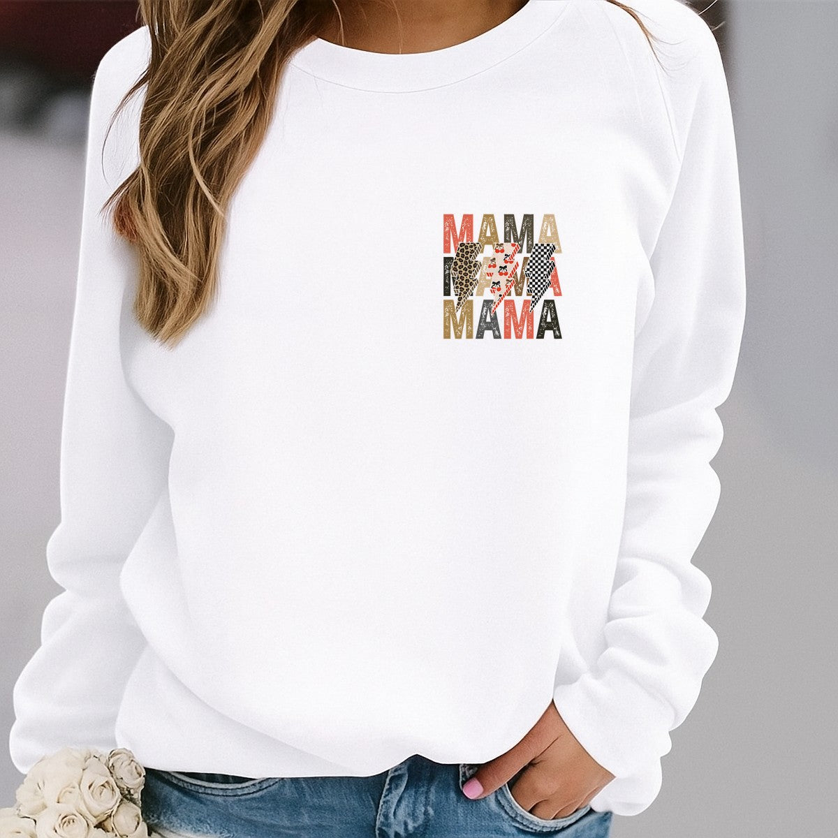 DTF Heat Transfer Iron On Sticker Iron On Heat Transfers Leopard Cherry Checkered Mama Lettering for Mother Day Gifts T Shirts Hoodies Clearance - 4