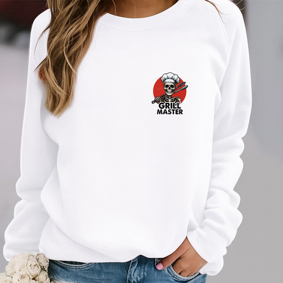 DTF Heat Transfer Iron On Sticker Iron On Transfers for T Shirts Skeleton Chef Design Grill Master Heat Press Ready for Barbecue Enthusiasts Halloween Clearance - 4